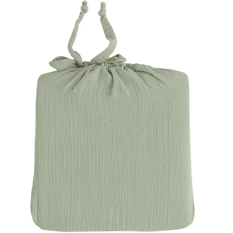Sensei Maison Drap housse en gaze de coton bonnet 30 cm Sauge 160x200 cm LOFT Sale