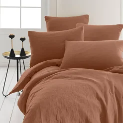 Sensei Maison Drap housse en gaze de coton bonnet 30 cm Brique 160x200 cm LOFT Clearance