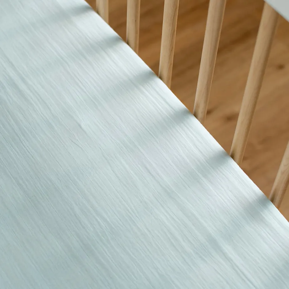 Sevira Kids Drap housse en gaze de coton à carreaux