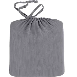 Sensei Maison Drap housse en gaze de coton bonnet 30 cm Ardoise 160x200 cm LOFT