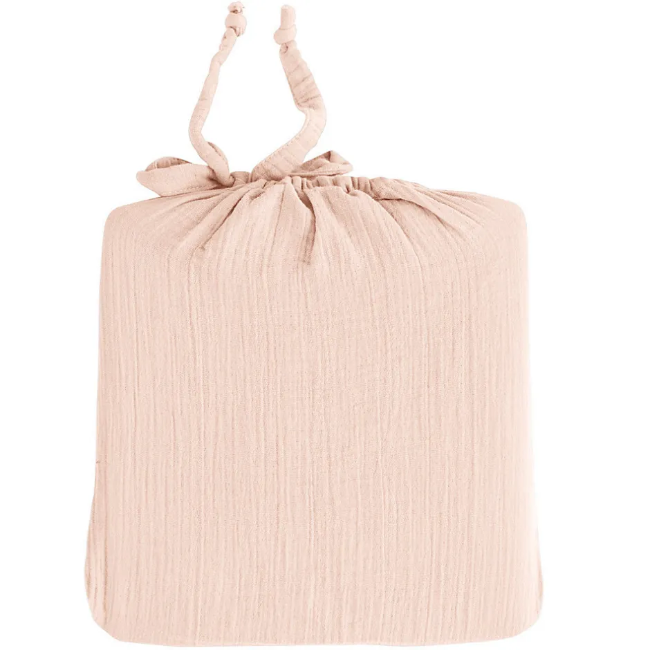Sensei Maison Drap housse en gaze de coton bonnet 30 cm Poudre 180x200 cm LOFT