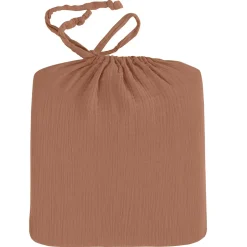 Sensei Maison Drap housse en gaze de coton bonnet 30 cm Brique 140x200 cm LOFT Discount