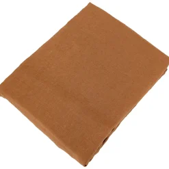Linnea Drap housse en lin lavé froissé 140x190 cm SONATE orange Terre Cuite