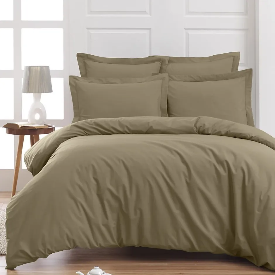 Sensei Maison Drap housse en percale de coton bonnet 30 cm Taupe 90x200 cm SOFT PERCALE Hot
