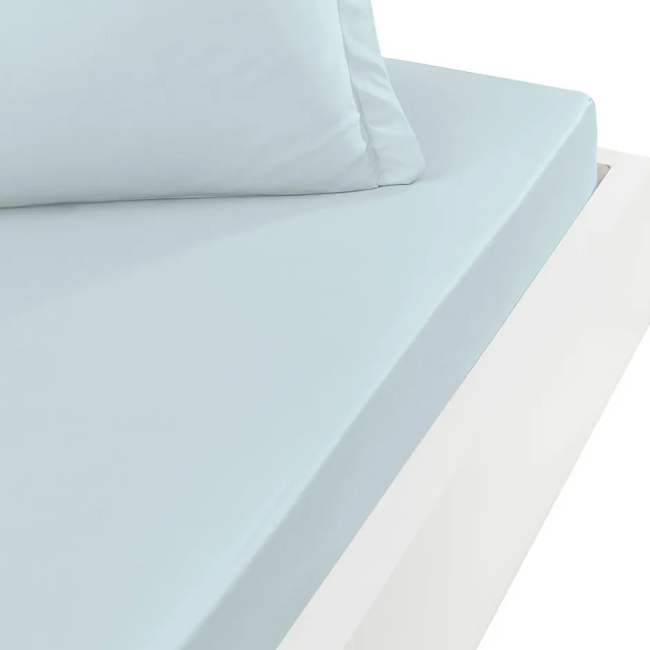 Sensei Maison Drap housse en percale de coton bonnet 30 cm Nuage 90x200 cm SOFT PERCALE