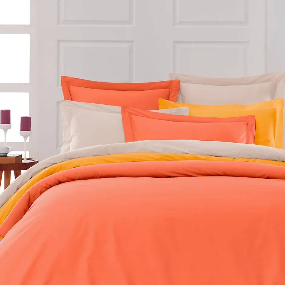 Sensei Maison Drap housse en percale de coton bonnet 30 cm Corail 140x200 cm SOFT PERCALE Online