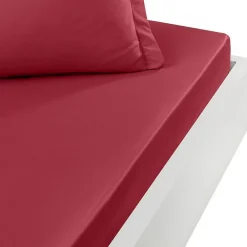 Sensei Maison Drap housse en percale de coton bonnet 30 cm Cardinal 120x190 cm SOFT PERCALE
