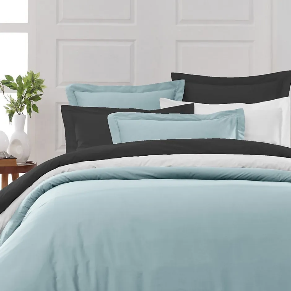 Sensei Maison Drap housse en percale de coton bonnet 30 cm Bleu Arctic 140x200 cm SOFT PERCALE