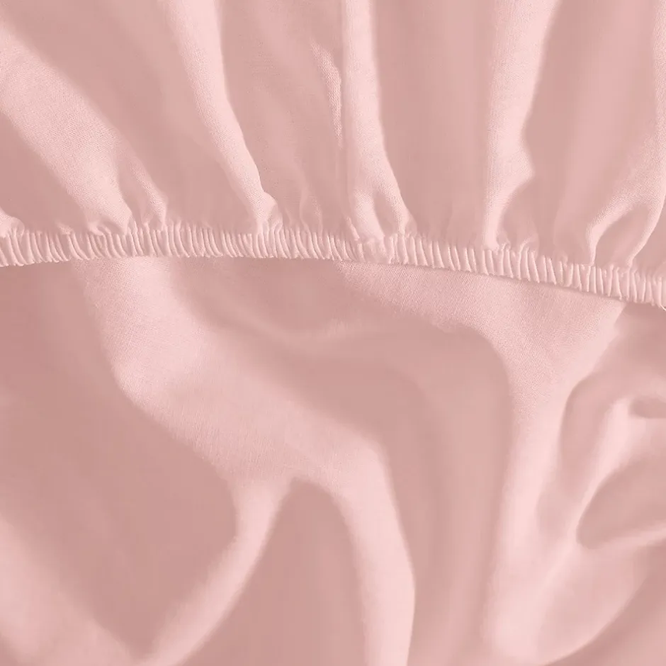 Sensei Maison Drap housse en percale de coton bonnet 30 cm Poudre 90x200 cm SOFT PERCALE Clearance