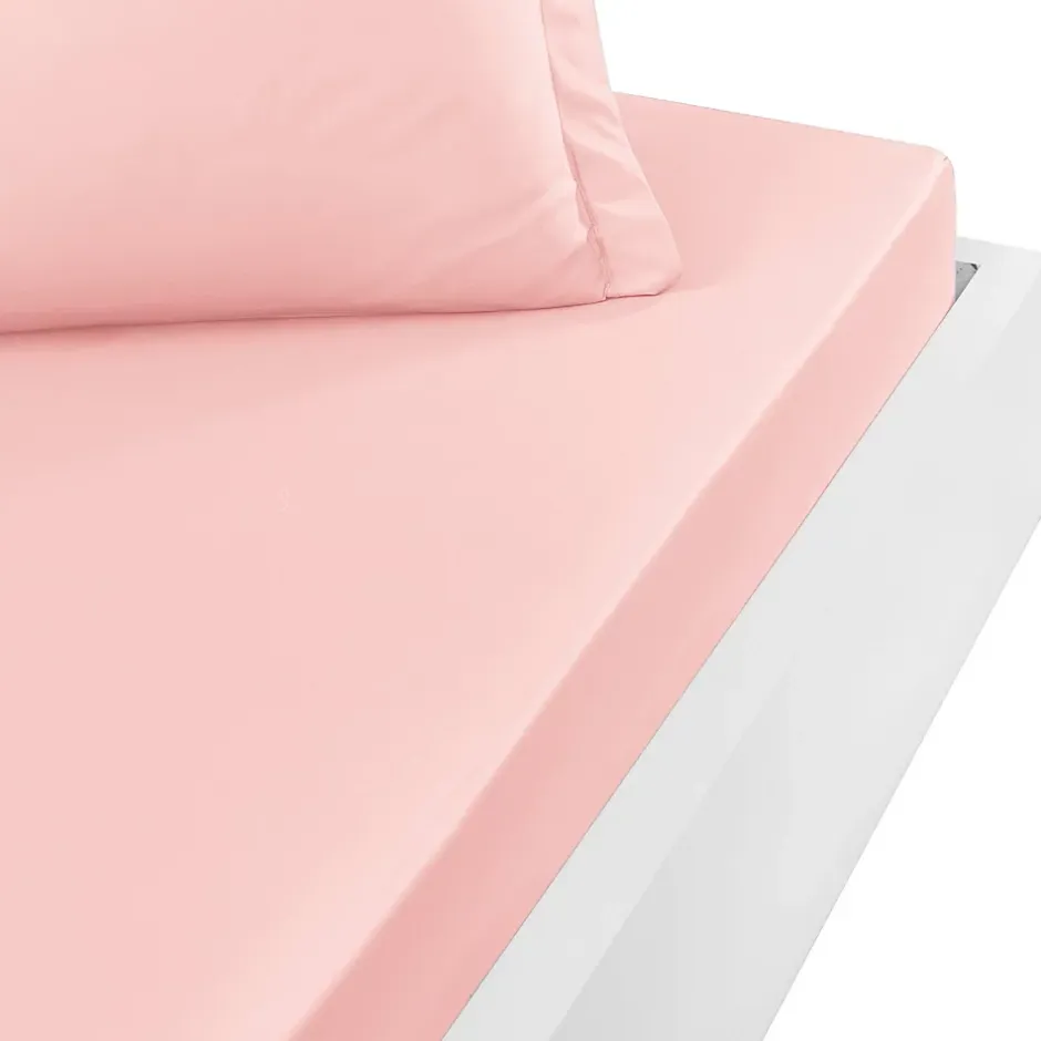 Sensei Maison Drap housse en percale de coton bonnet 30 cm Poudre 90x200 cm SOFT PERCALE Clearance