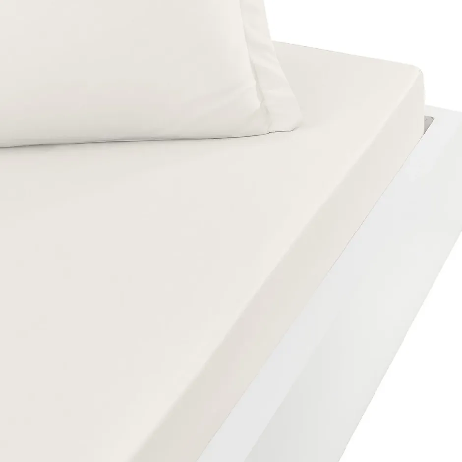 Sensei Maison Drap housse en percale de coton pour lit articulé Ecru 180x200 cm SOFT PERCALE Online