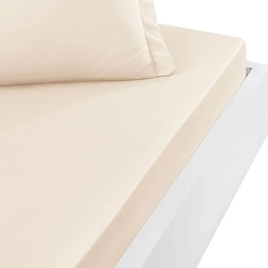 Sensei Maison Drap housse en percale de coton bonnet 30 cm Petale 200x200 cm SOFT PERCALE Sale