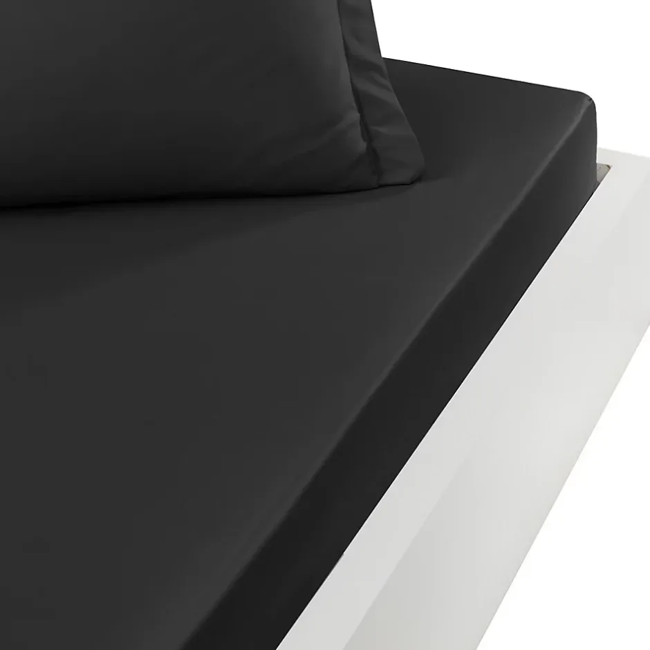 Sensei Maison Drap housse en percale de coton pour lit articulé Anthracite 160x200 cm SOFT PERCALE Online
