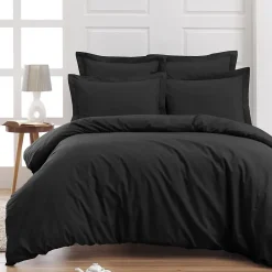 Sensei Maison Drap housse en percale de coton pour lit articulé Anthracite 160x200 cm SOFT PERCALE Online