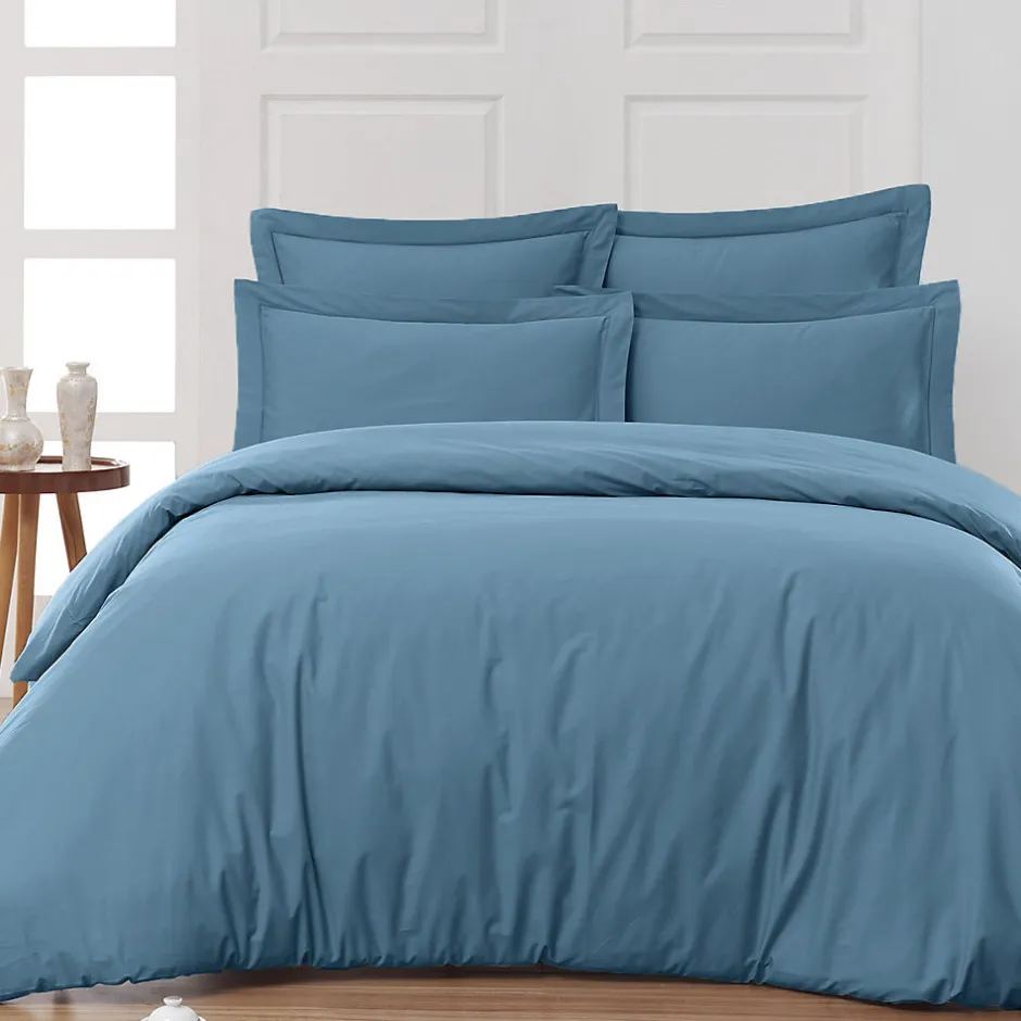 Sensei Maison Drap housse en percale de coton bonnet 30 cm Cobalt 120x190 cm SOFT PERCALE