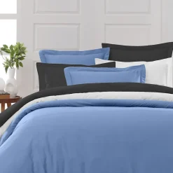 Sensei Maison Drap housse en percale de coton bonnet 30 cm Cobalt 120x190 cm SOFT PERCALE