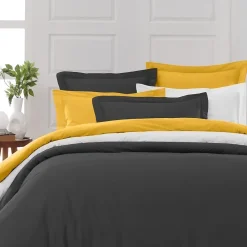 Sensei Maison Drap housse en percale de coton bonnet 30 cm Anthracite 80x200 cm SOFT PERCALE