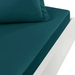 Sensei Maison Drap housse en percale de coton bonnet 30 cm Petrol 90x200 cm SOFT PERCALE Online