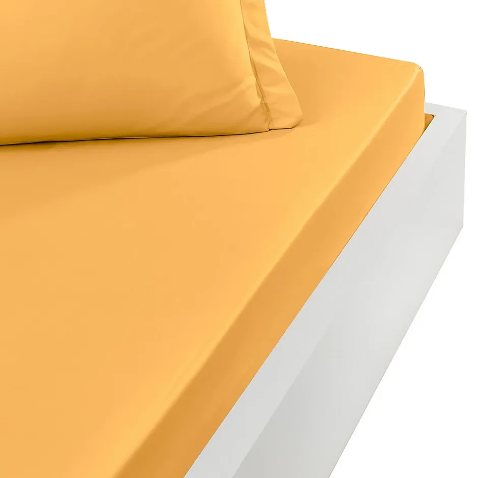 Sensei Maison Drap housse en percale de coton bonnet 30 cm Caramel 180x200 cm SOFT PERCALE Hot