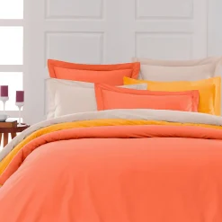 Sensei Maison Drap housse en percale de coton bonnet 30 cm Corail 200x200 cm SOFT PERCALE