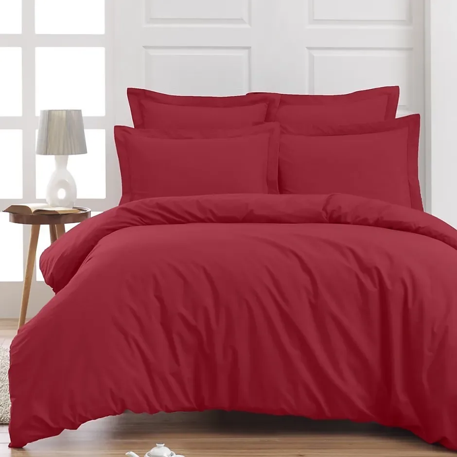 Sensei Maison Drap housse en percale de coton bonnet 30 cm Cardinal 140x190 cm SOFT PERCALE Best