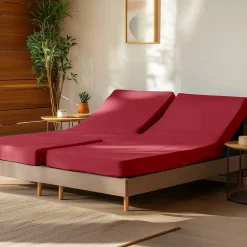 Sensei Maison Drap housse en percale de coton pour lit articulé Cardinal 160x200 cm SOFT PERCALE Clearance