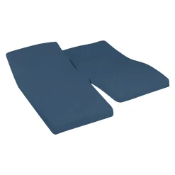 Sensei Maison Drap housse en percale de coton pour lit articulé Indigo 180x200 cm SOFT PERCALE New