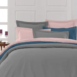 Sensei Maison Drap housse en percale de coton bonnet 30 cm Galet 120x190 cm SOFT PERCALE