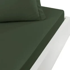 Sensei Maison Drap housse en percale de coton pour lit articulé Eucalyptus 180x200 cm SOFT PERCALE Hot