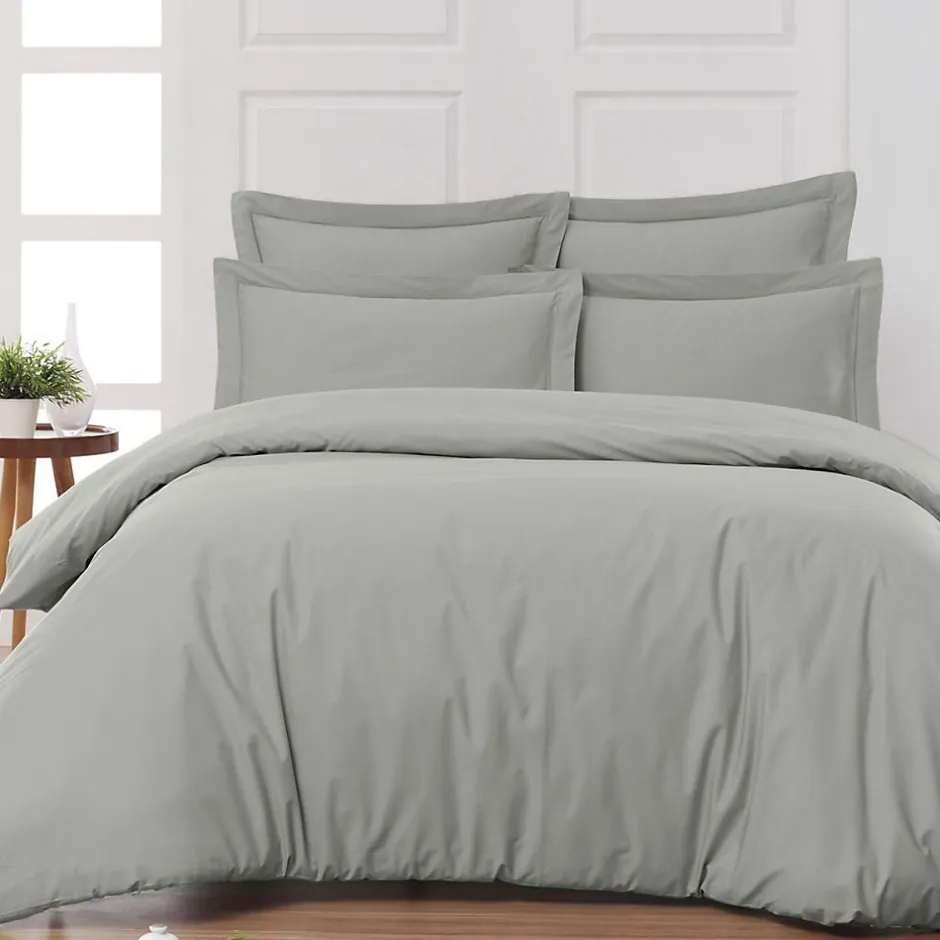 Sensei Maison Drap housse en percale de coton bonnet 30 cm Gris Perle 140x200 cm SOFT PERCALE