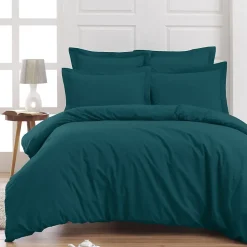 Sensei Maison Drap housse en percale de coton bonnet 30 cm Petrol 160x200 cm SOFT PERCALE