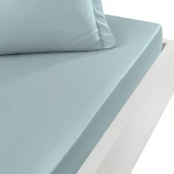 Sensei Maison Drap housse en percale de coton bonnet 30 cm Bleu Arctic 140x190 cm SOFT PERCALE Hot