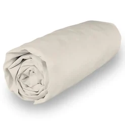 Soleil D'Ocre Drap housse en polycoton 160x200 cm PERCALE lin, par Hot
