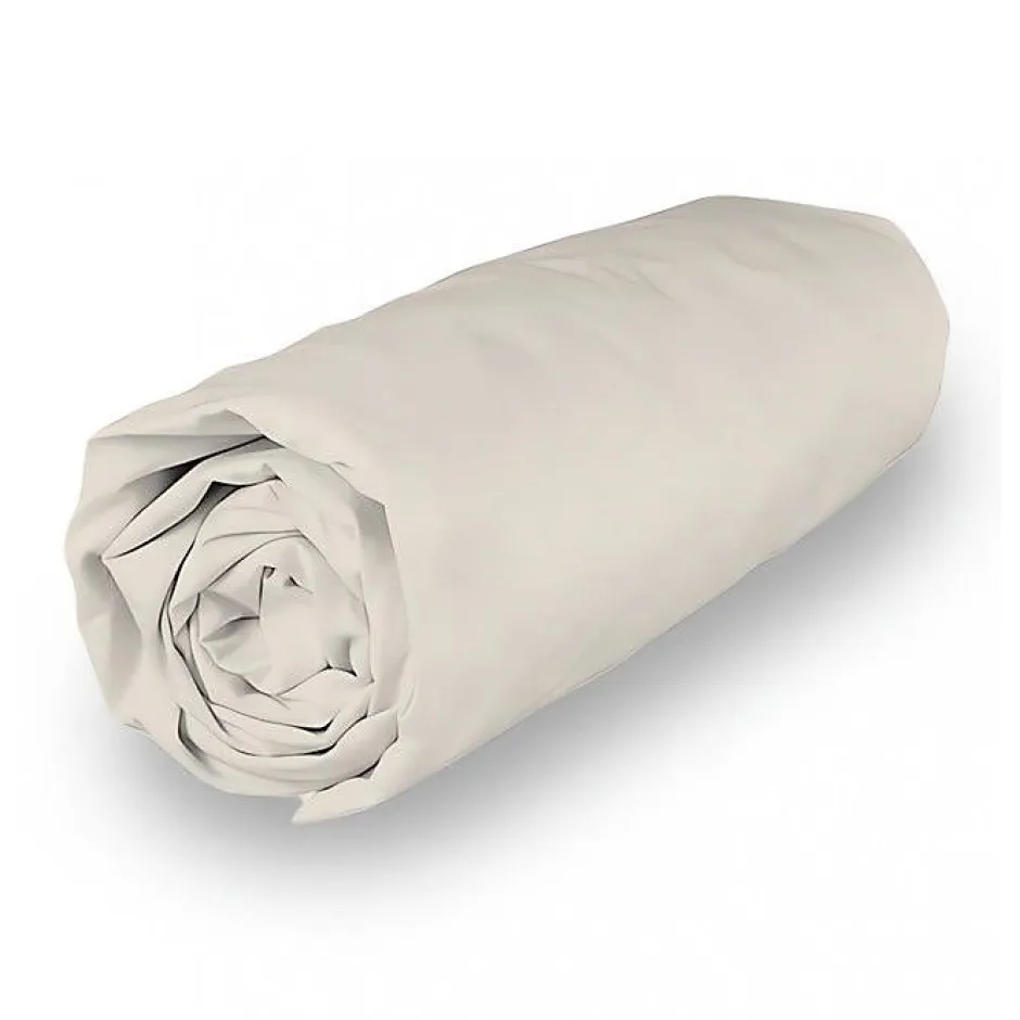 Soleil D'Ocre Drap housse en polycoton 140x200 cm PERCALE lin, par