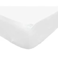 Soleil D'Ocre Drap housse en polycoton 90x200 cm PERCALE blanc, par