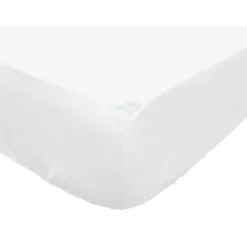 Soleil D'Ocre Drap housse en polycoton 180x200 cm PERCALE blanc, par