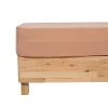 Atmosphera Créateur D'Intérieur Drap housse Flora gaze de coton rose 140x190cm - Atmosphera