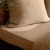 Atmosphera Créateur D'Intérieur Drap housse Flora gaze de coton lin 140x190cm - Atmosphera Outlet
