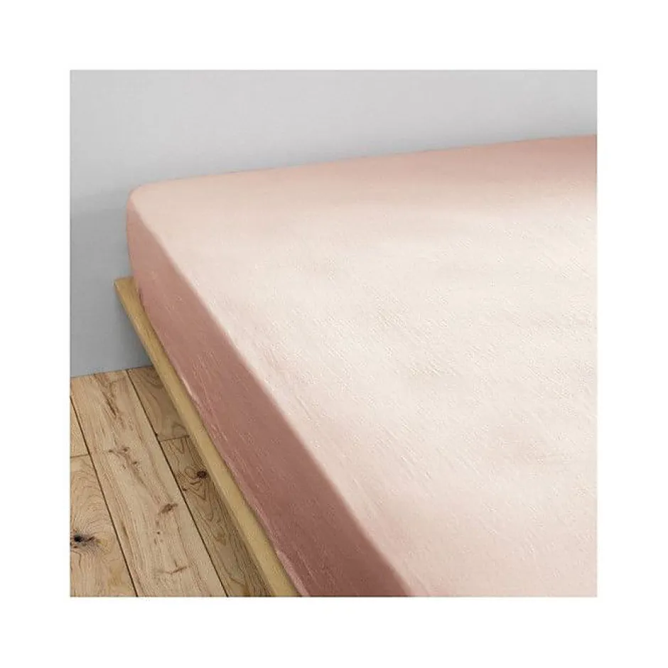L'Effet Papillon Drap housse "Gaïa" toutes dimensions "Gaze de Coton" - Gaïa Guimauve - 90 x 190 cm bonnet de 30 cm Outlet