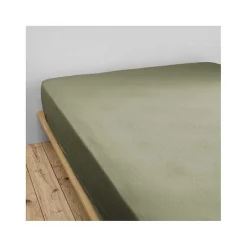 L'Effet Papillon Drap housse "Gaïa" toutes dimensions "Gaze de Coton" - Gaïa Romarin - 140 x 190 cm bonnet de 30 cm