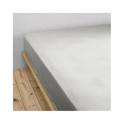 L'Effet Papillon Drap housse "Gaïa" toutes dimensions "Gaze de Coton" - Gaïa Nuage - 160 x 200 cm bonnet de 30 cm