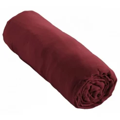 L'Effet Papillon Drap housse "Gaïa" toutes dimensions "Gaze de Coton" - Gaïa Lie de Vin - 90 x 190 cm bonnet de 30 cm