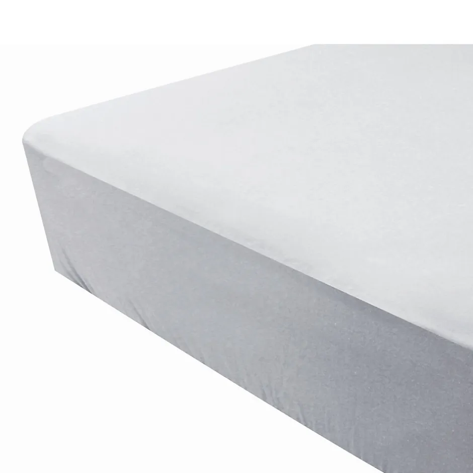 Domiva Drap housse imperméable 2 en 1 (60x120 cm - Gris Perle)