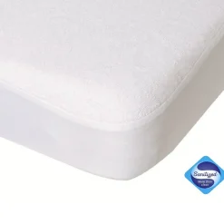 Domiva Drap housse imperméable pour nacelle couffin berceau cododo (35x75 cm - Blanc)