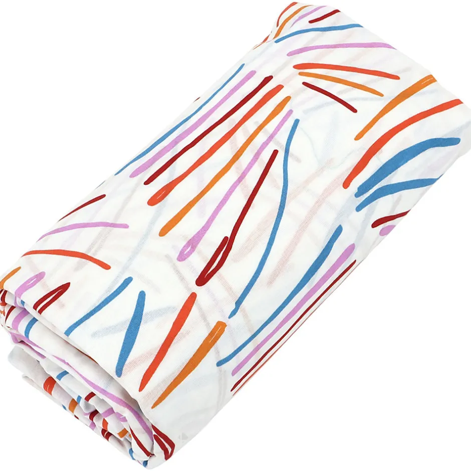 Linnea Drap housse imprimé 90x190 cm coton PERROQUET Salsa Bonnet 40 cm