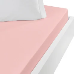 Sensei Maison Drap housse jersey coton peigné extensible bonnet 30 cm Poudre 90x190 cm MANHATTAN