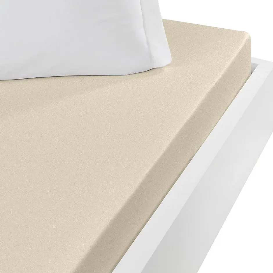 Sensei Maison Drap housse jersey coton peigné extensible bonnet 30 cm Ficelle 80x200 cm MANHATTAN Hot