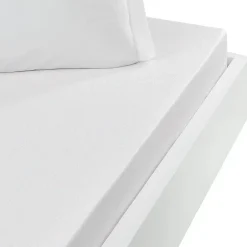 Sensei Maison Drap housse jersey coton peigné extensible bonnet 30 cm Blanc 140x190 cm MANHATTAN Best