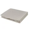 Toison d'Or Drap housse élastiqué en 100% coton peigné (180x200 cm - Gris Galet)