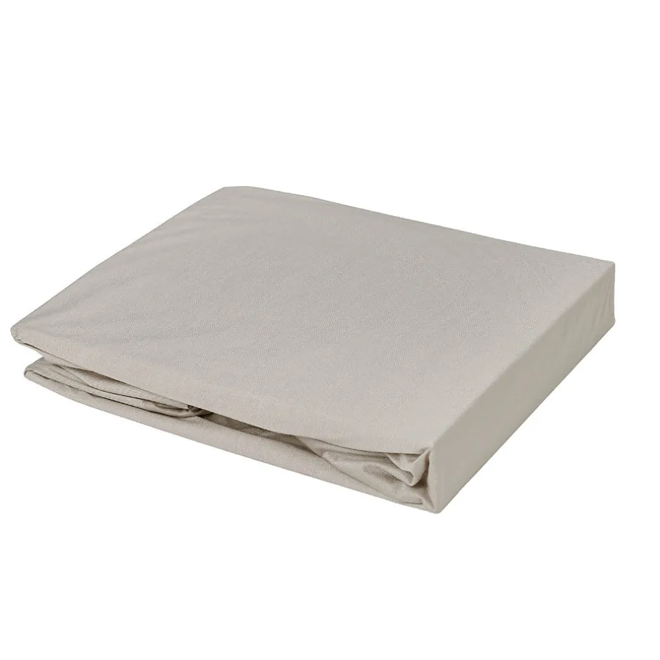 Toison d'Or Drap housse élastiqué en 100% coton peigné (180x200 cm - Gris Galet)